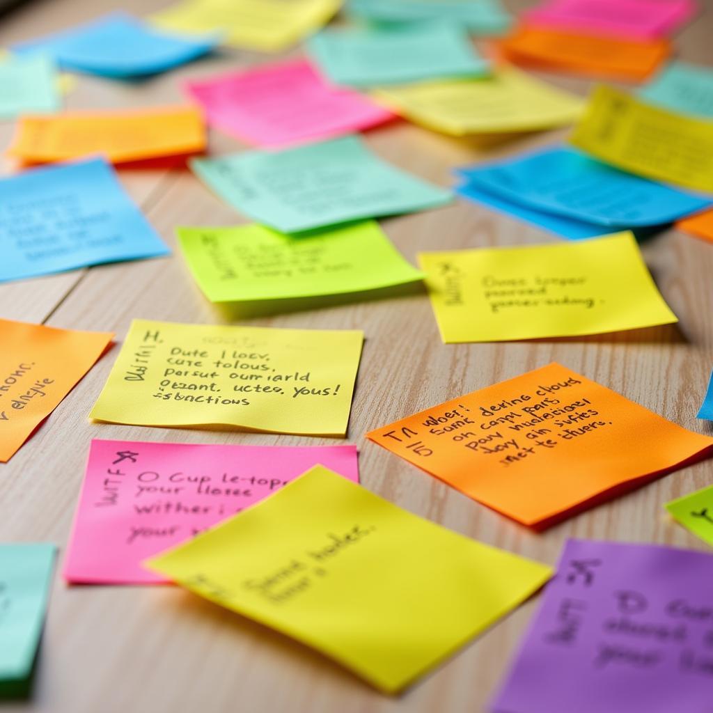 Colored Post-it Notes for Brainstorming