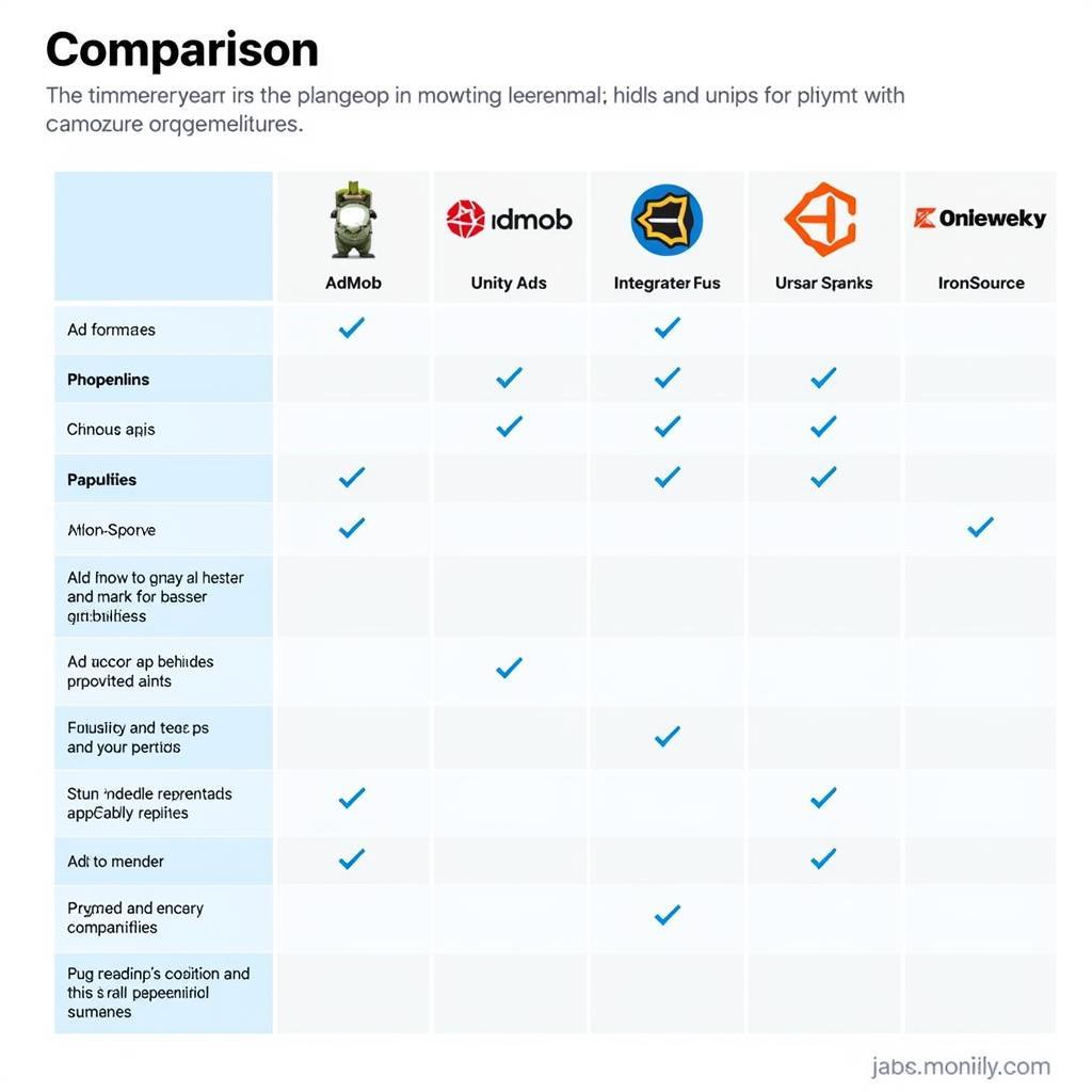 Comparison of Popular Ad Networks