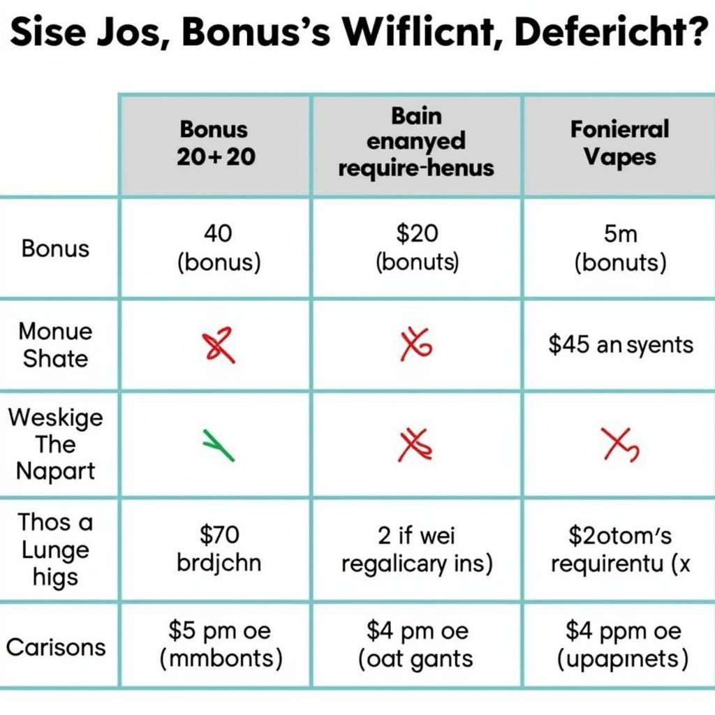 Comparing Bonus Structures