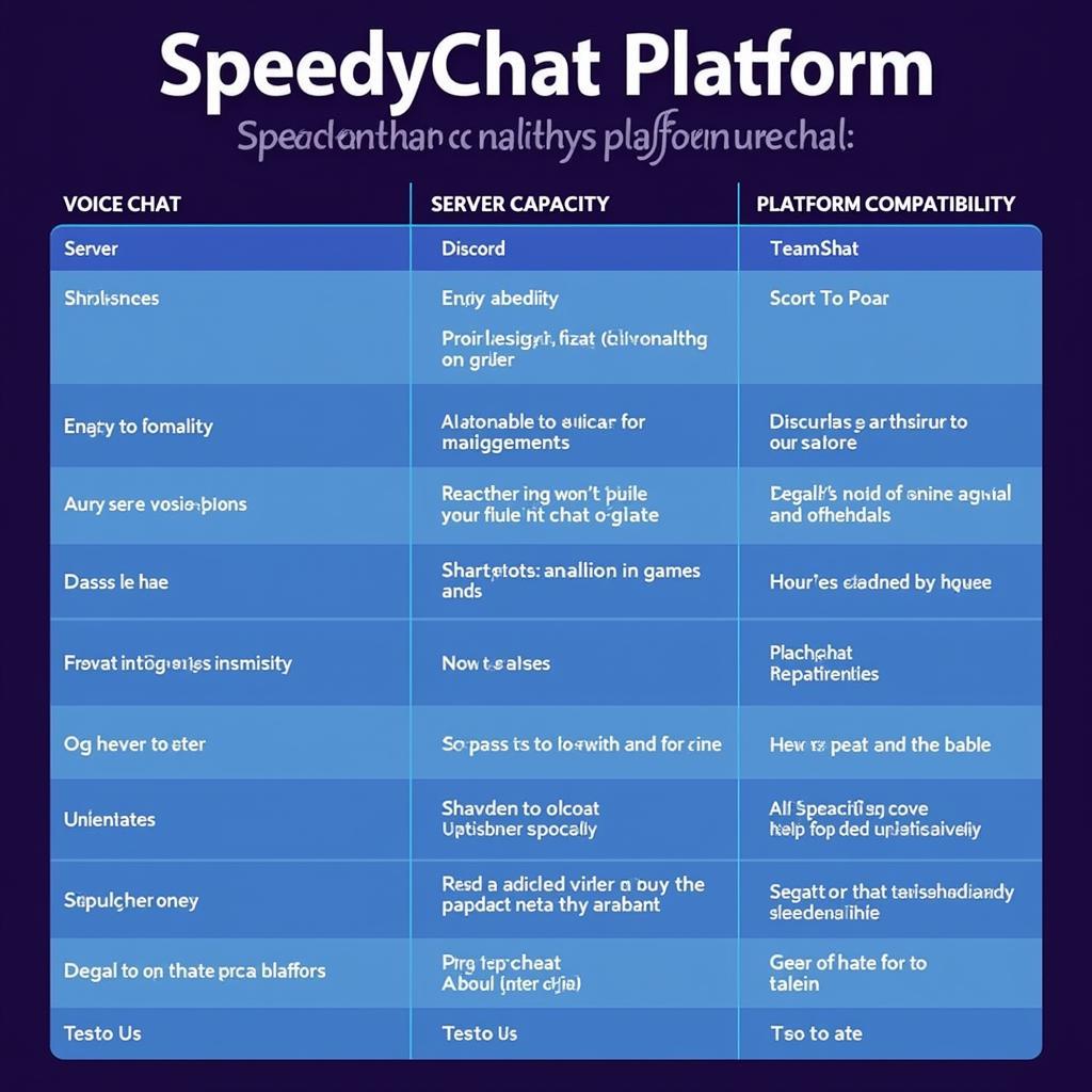 Comparison of SpeedyChat Platforms