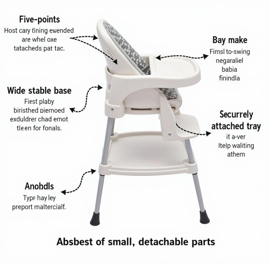 Daycare high chair safety features