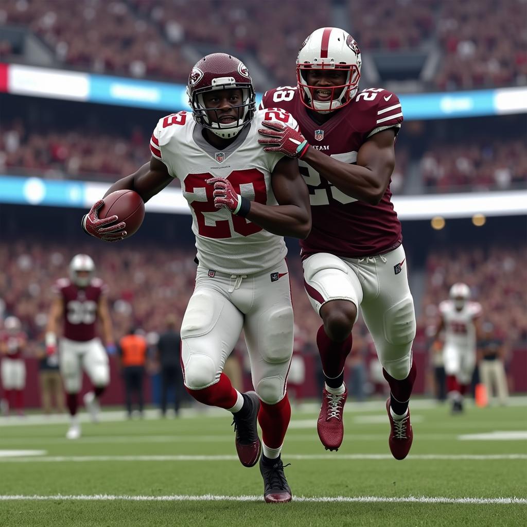 Deebo Samuel making a significant impact in a Madden 23 game