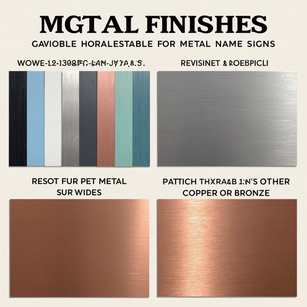 Different Metal Finishes for Name Signs