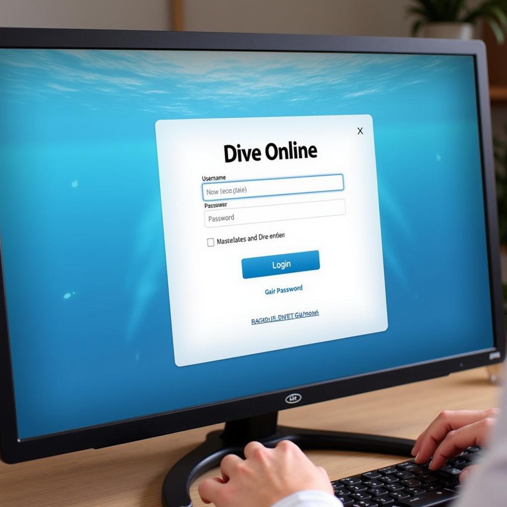 Dive Online Login Interface Screenshot