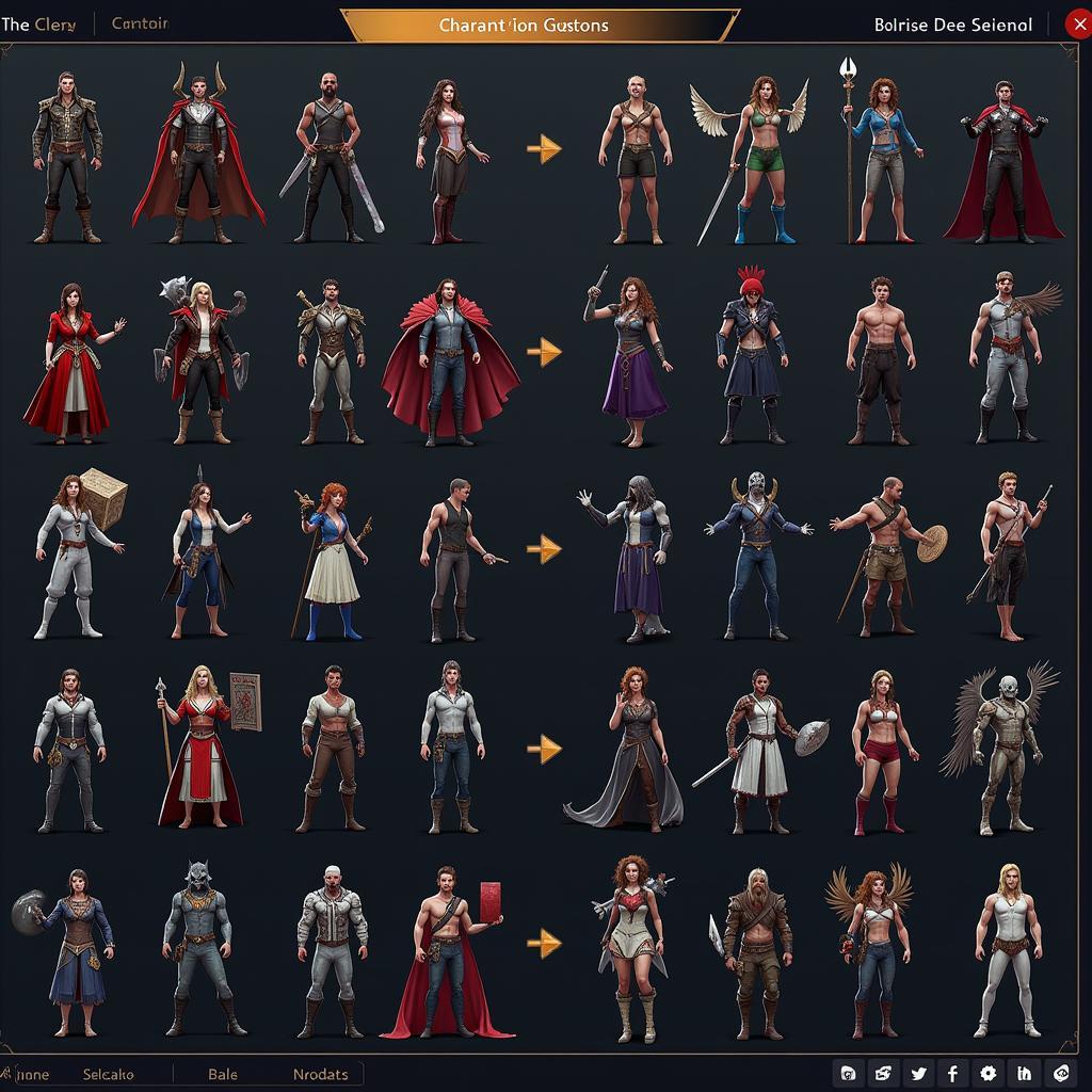 DivPro Character Selection Screen