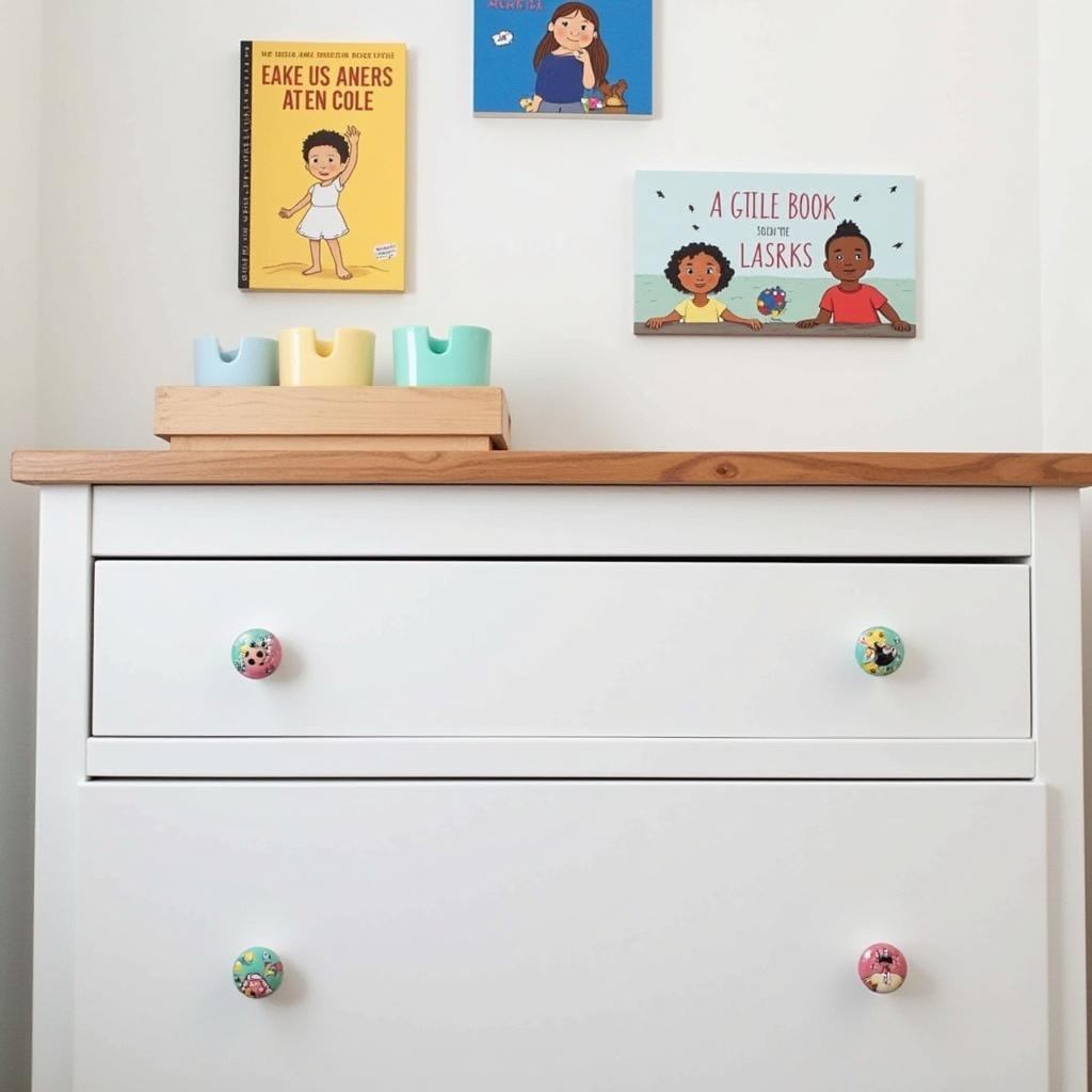 DIY Storybook Nursery Decor: Handmade wall art and upcycled furniture create a whimsical and personalized space.