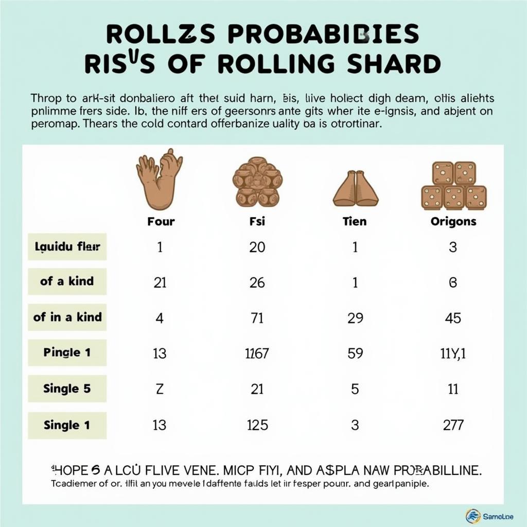 Drop Dead Dice Probability Chart