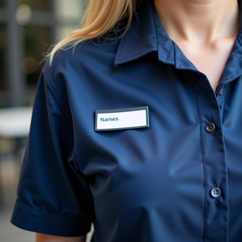 Employee Wearing a Name Tag