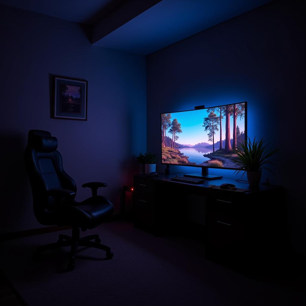 Gaming setup for an escape sanctuary