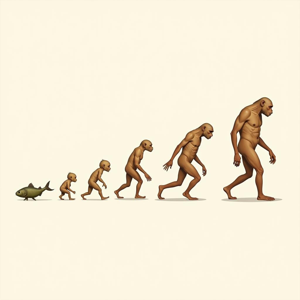 Evolutionary Walking Illustration