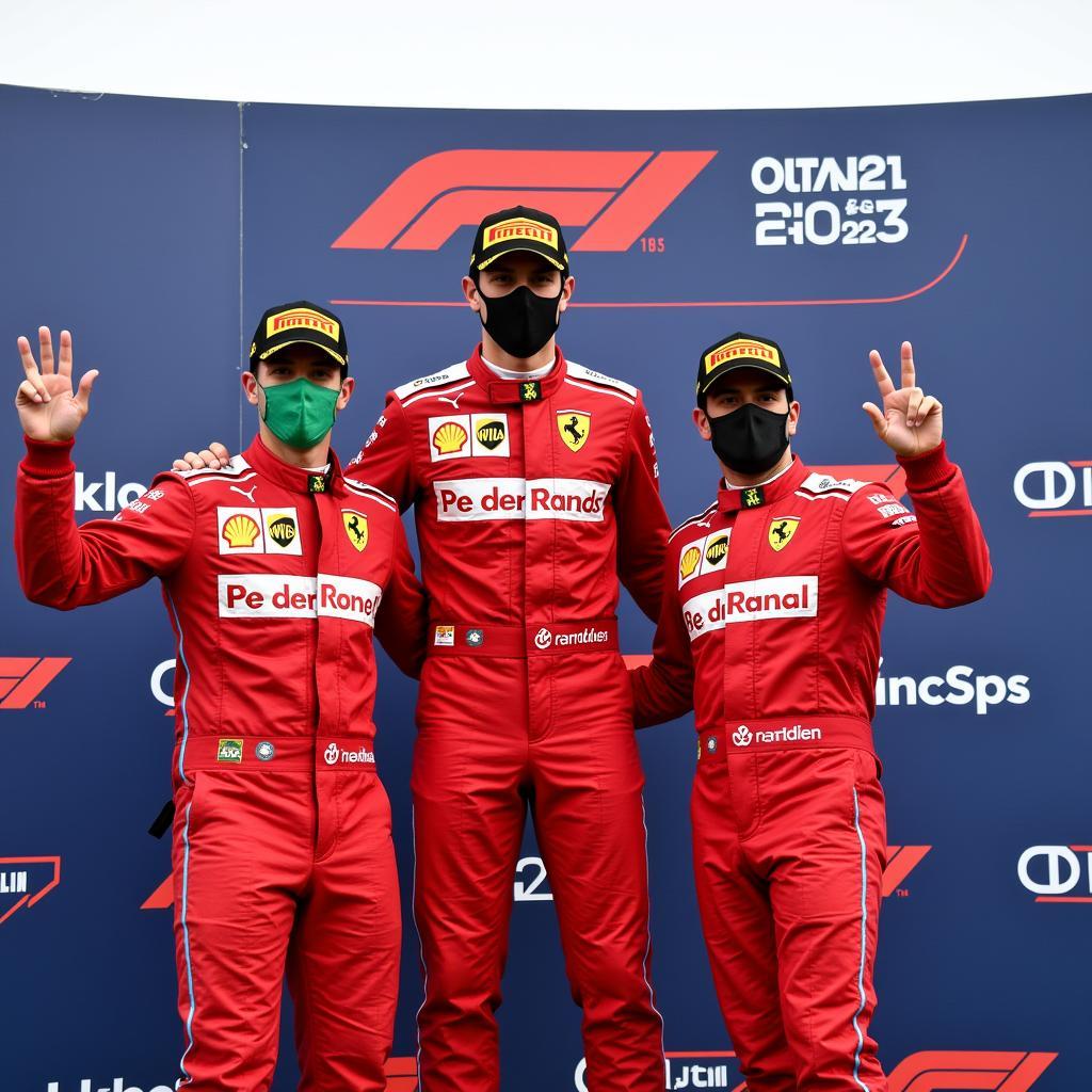 F1 2023 Driver Standings Podium Celebration