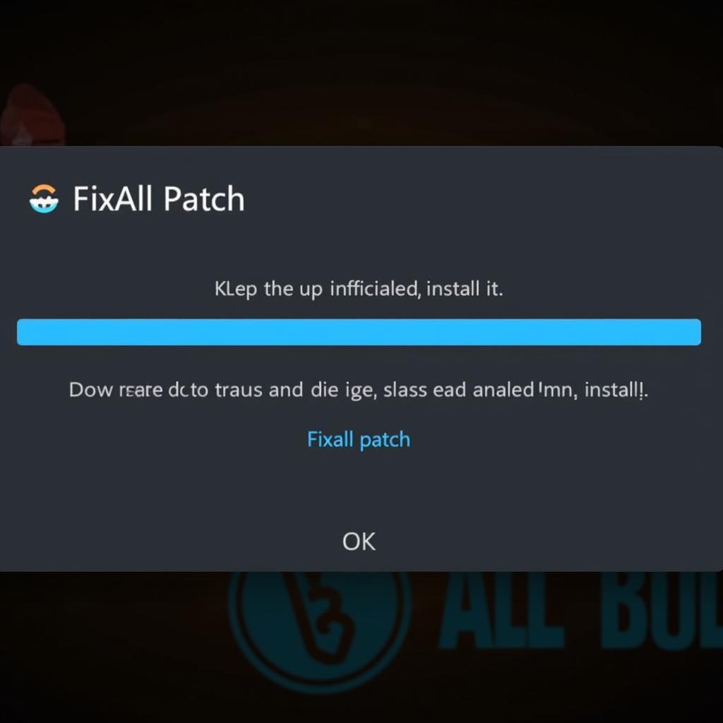 Example of a fixall patch being applied to a game