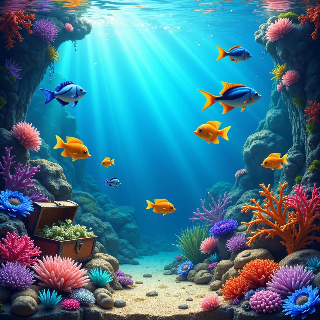 Screenshot of a classic flash aquarium game