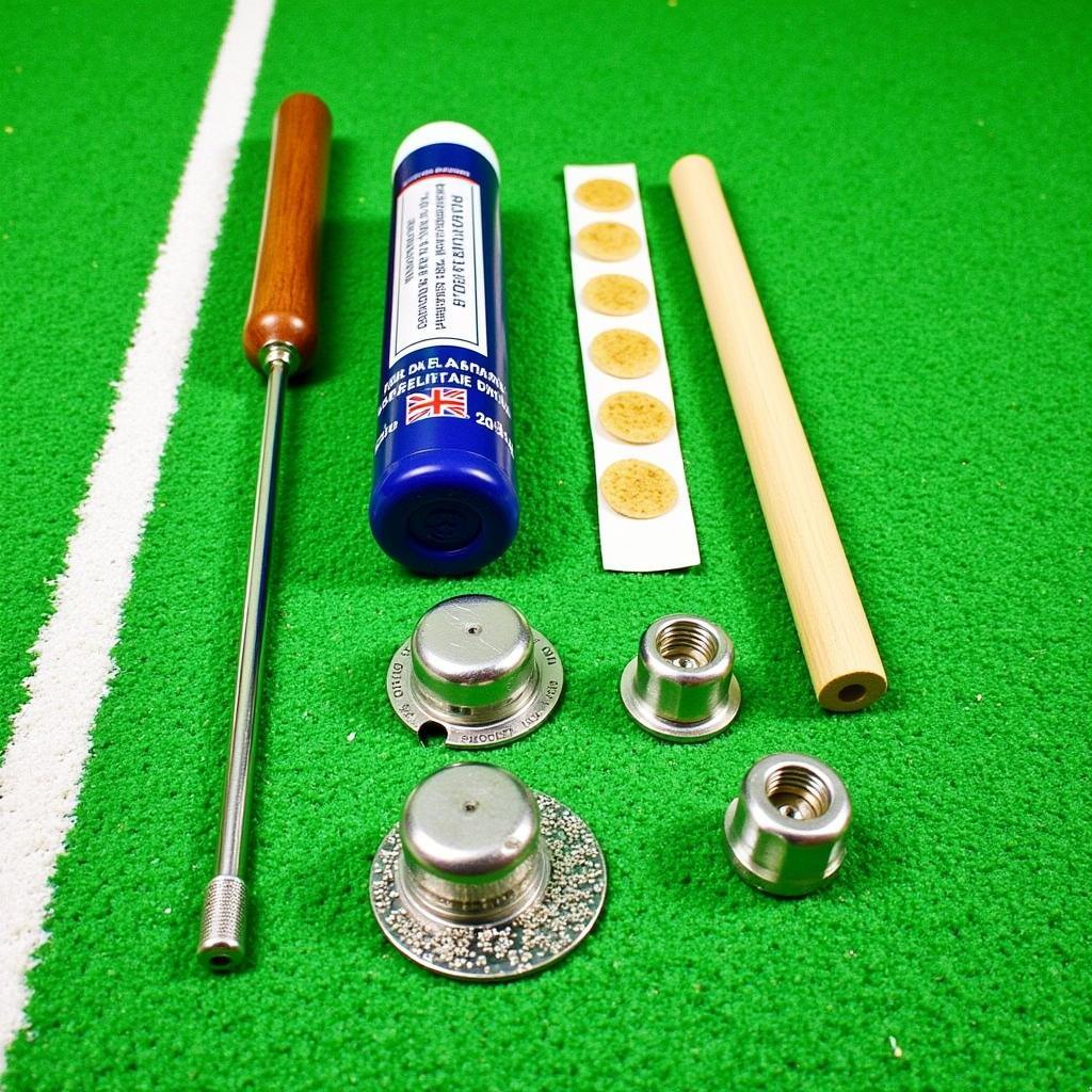 Essential components of a football repair kit