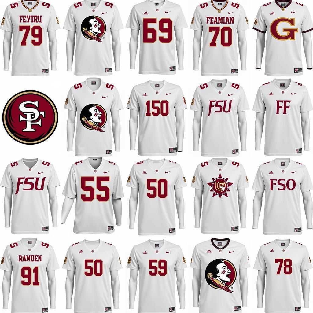 Evolution of the FSU Logo on the White Jersey