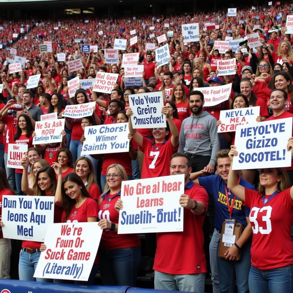 Funny Football Cheer Signs