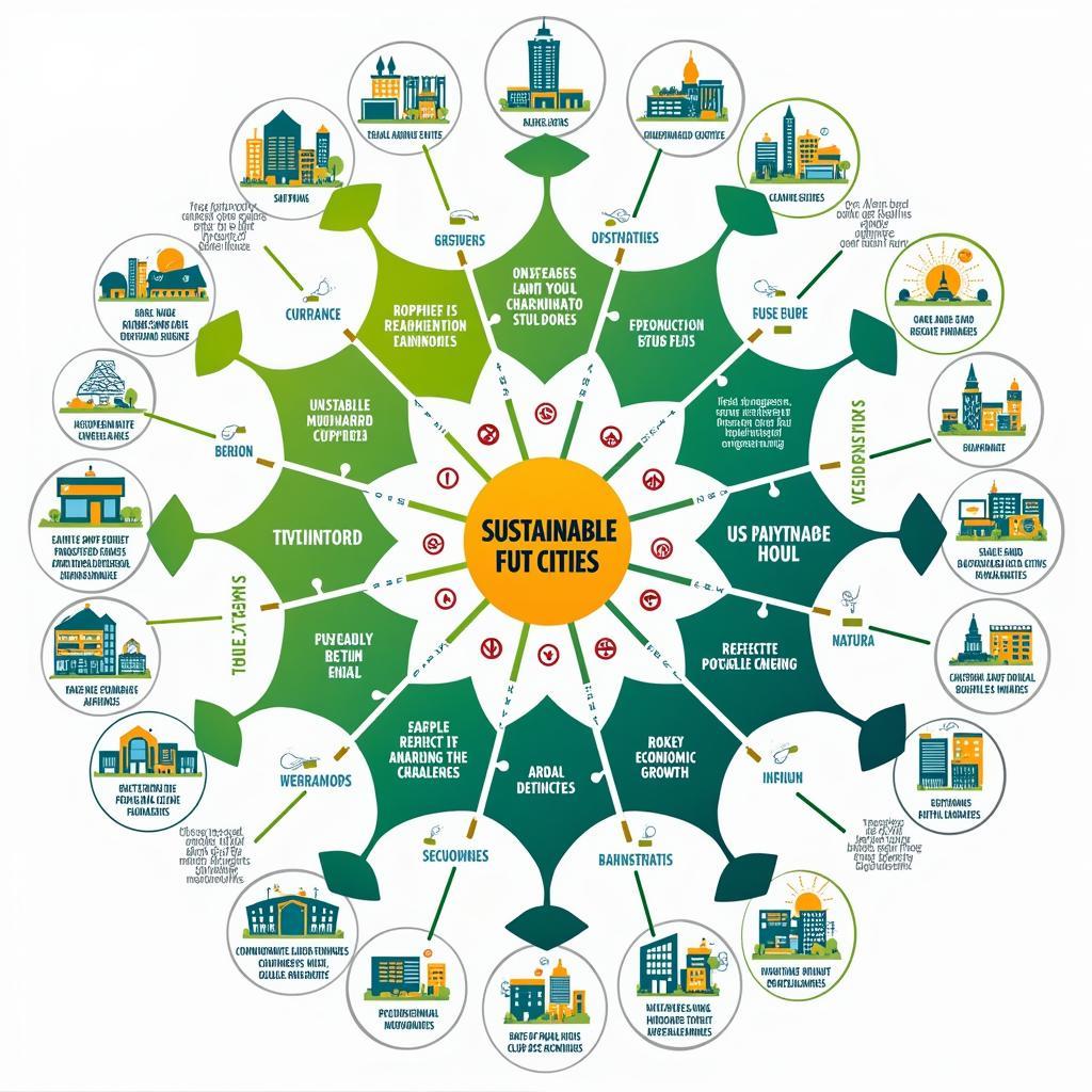 Depiction of the challenges in achieving sustainable development in a Fut City