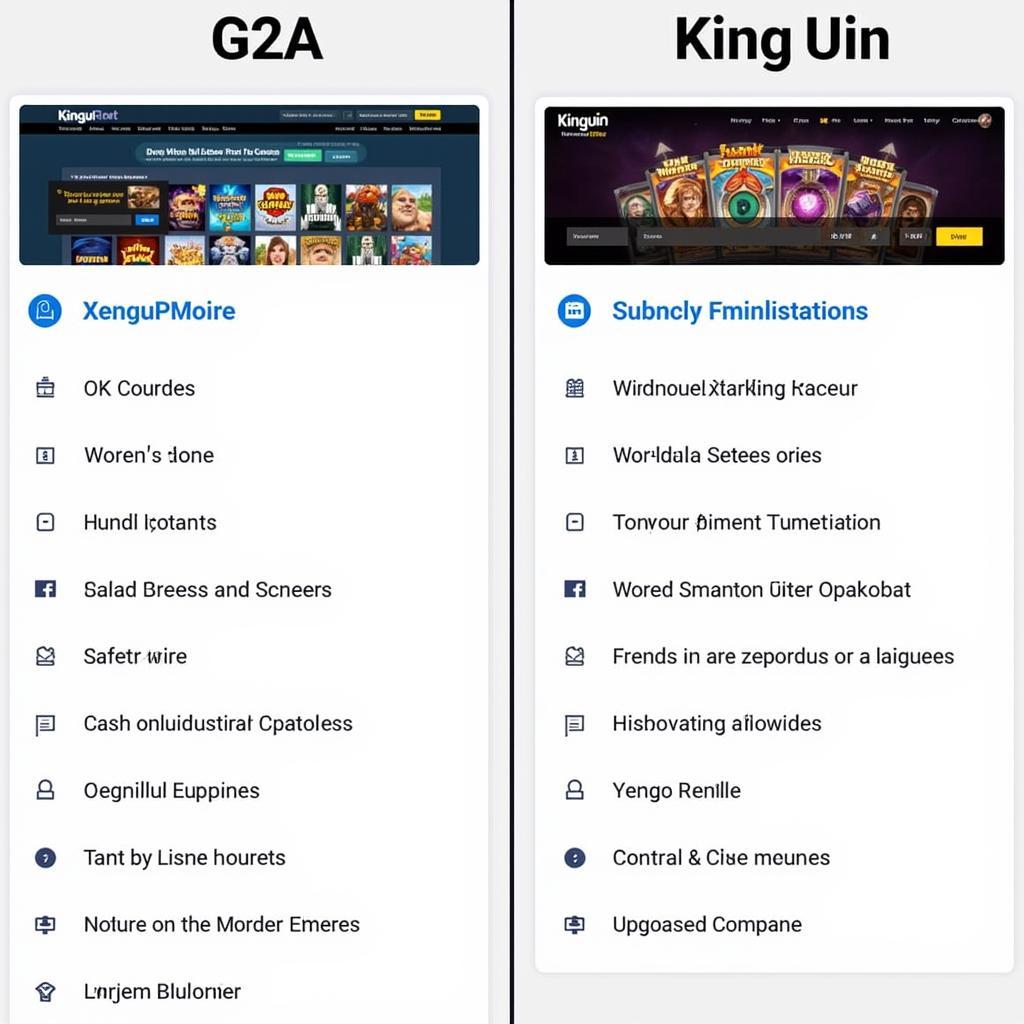 G2A vs Kinguin Website Comparison