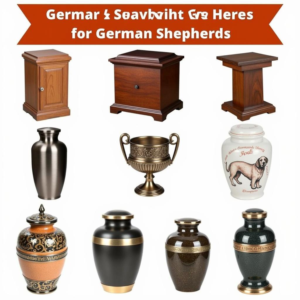 Various Types of German Shepherd Urns