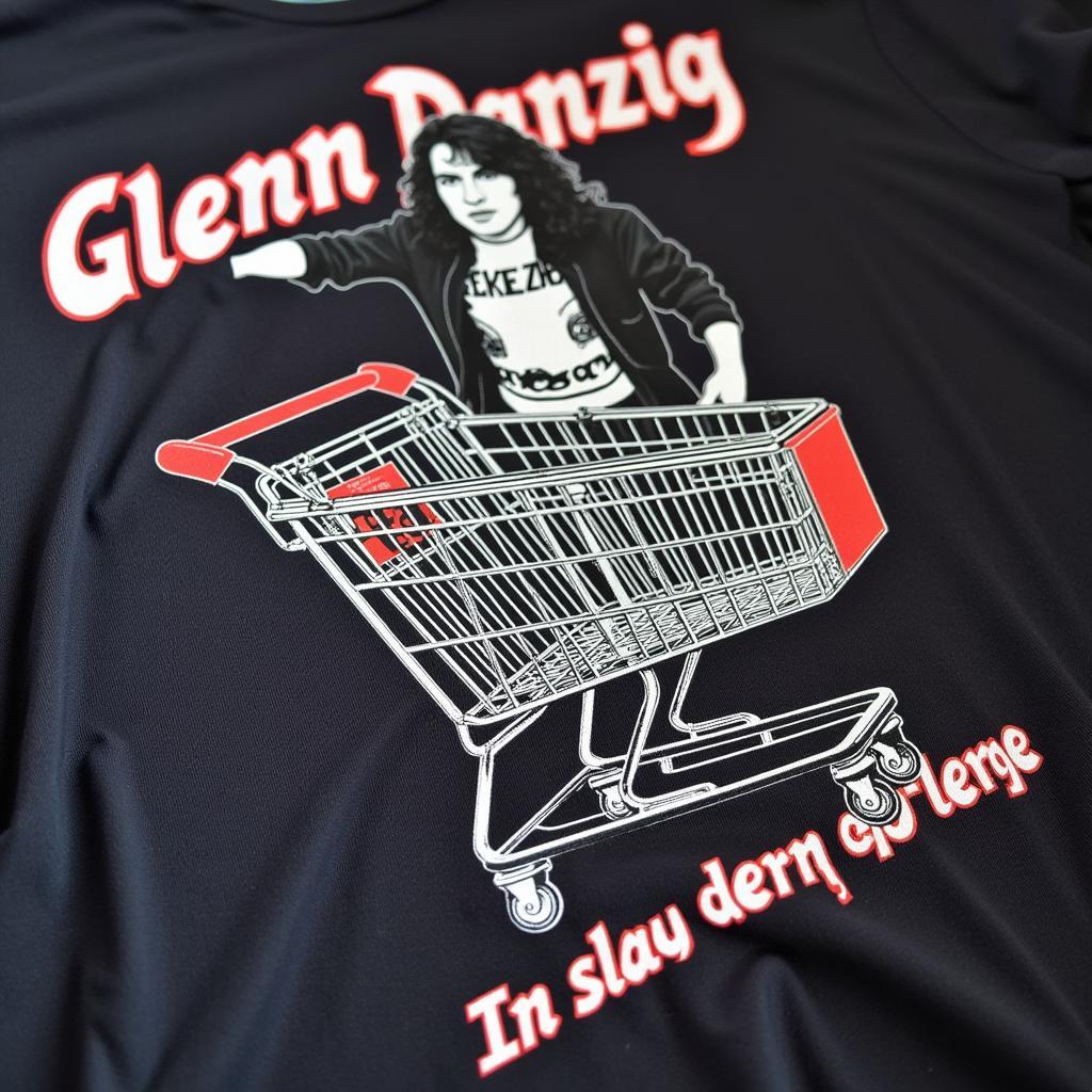 A Glenn Danzig shopping cart t-shirt design