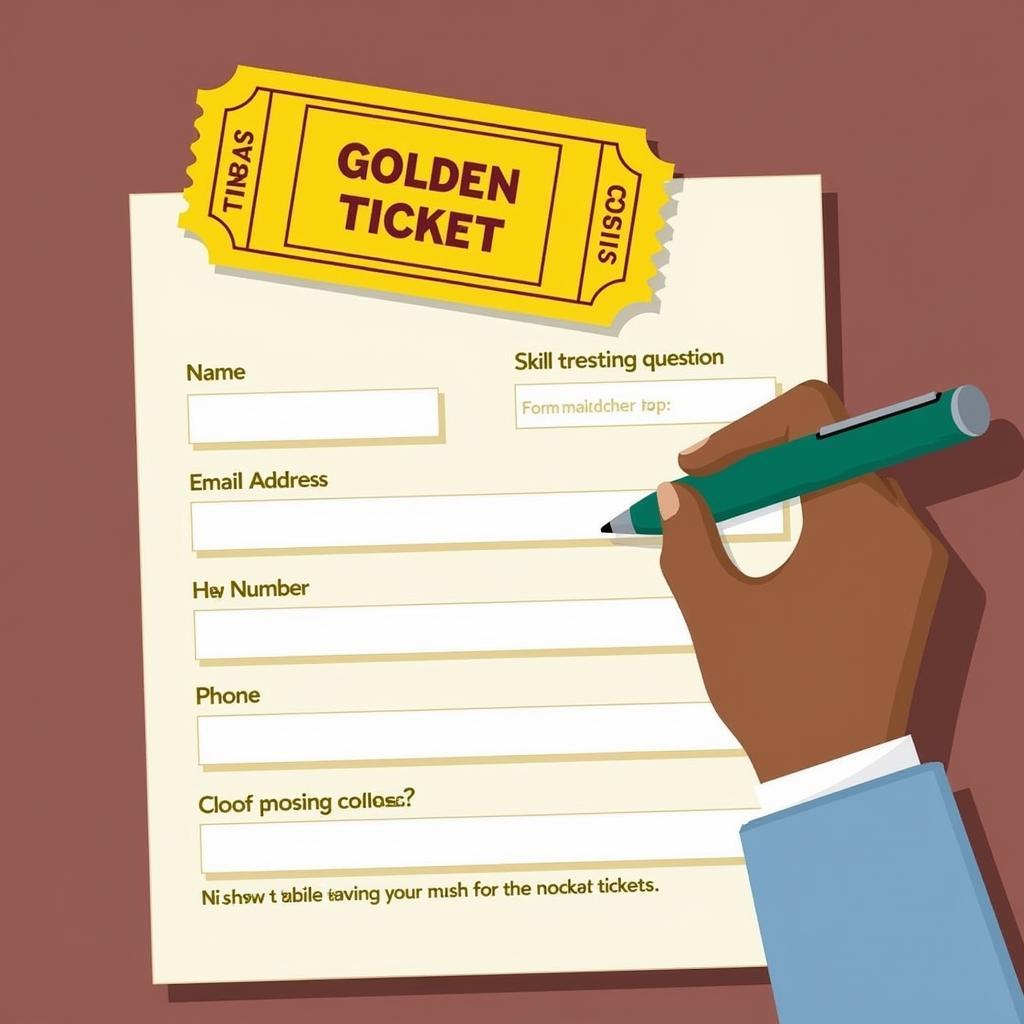 Golden Ticket Sweepstakes Entry Form