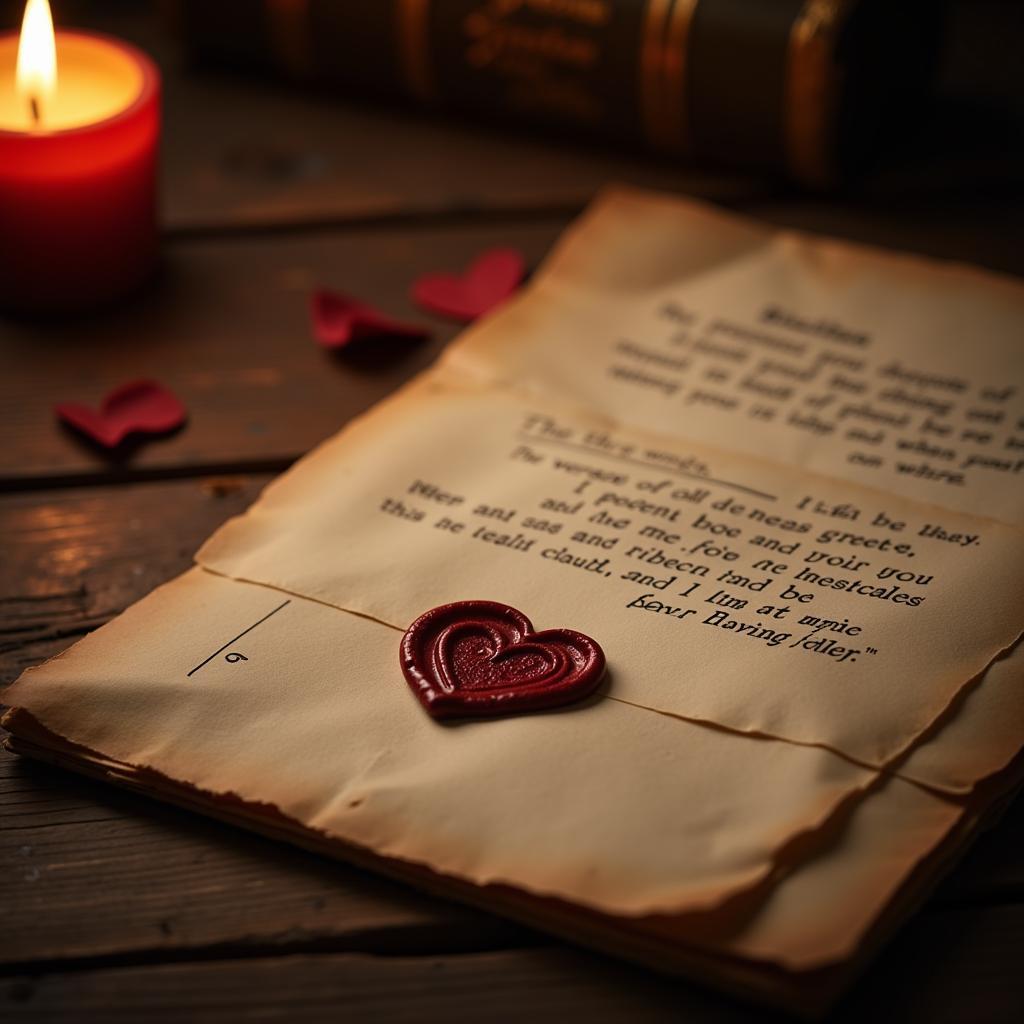 Love Letter with a Heart Riddle