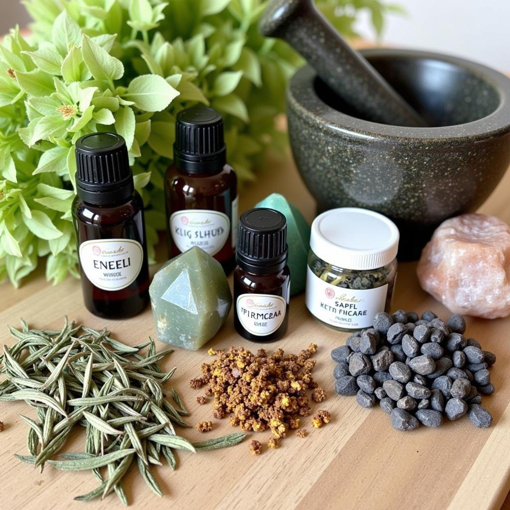 Herbalism, Aromatherapy, and Crystal Healing Tools