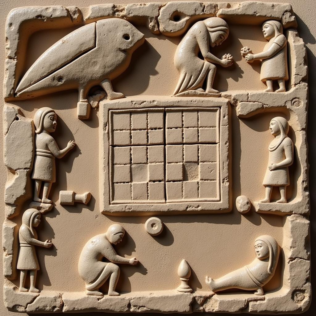 Ancient Arabic Board Game Carvings