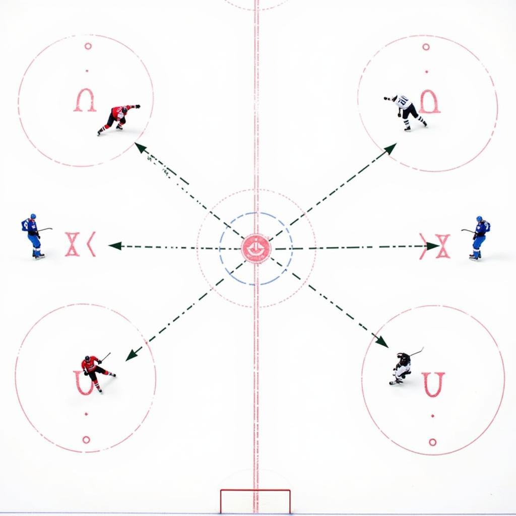 Diagram illustrating the positioning of players in a 1-3-1 trap formation