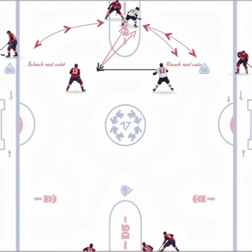 Diagram of 2-1-2 Forecheck