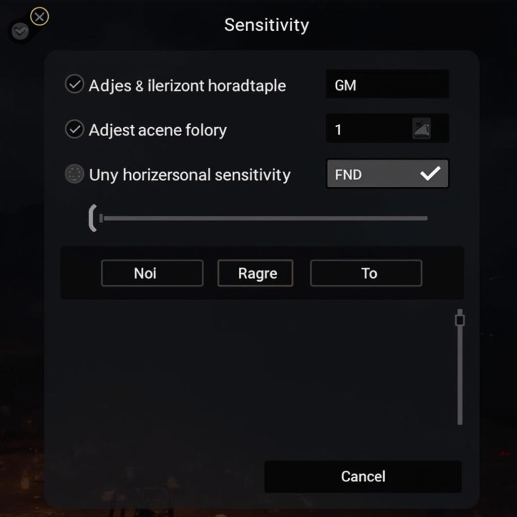 In-Game Sensitivity Settings