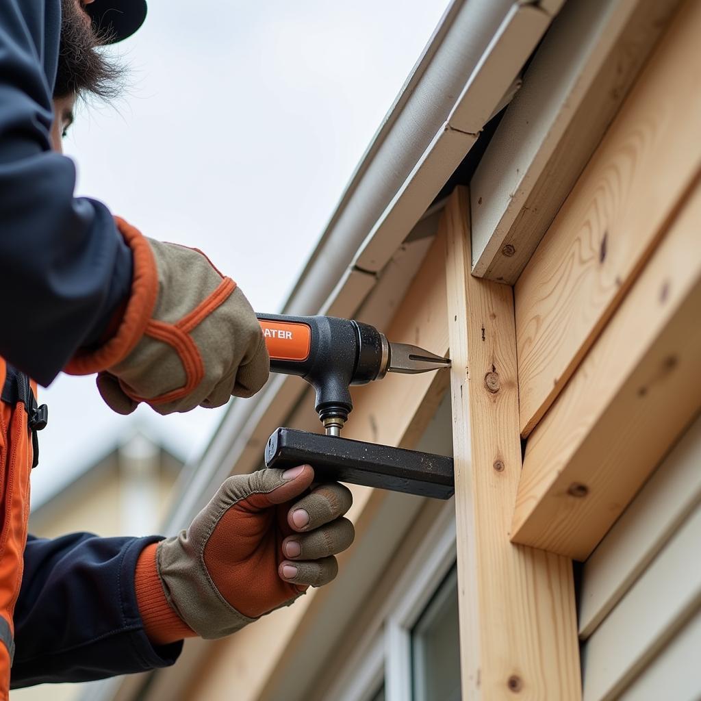 Installing Gable Decoration