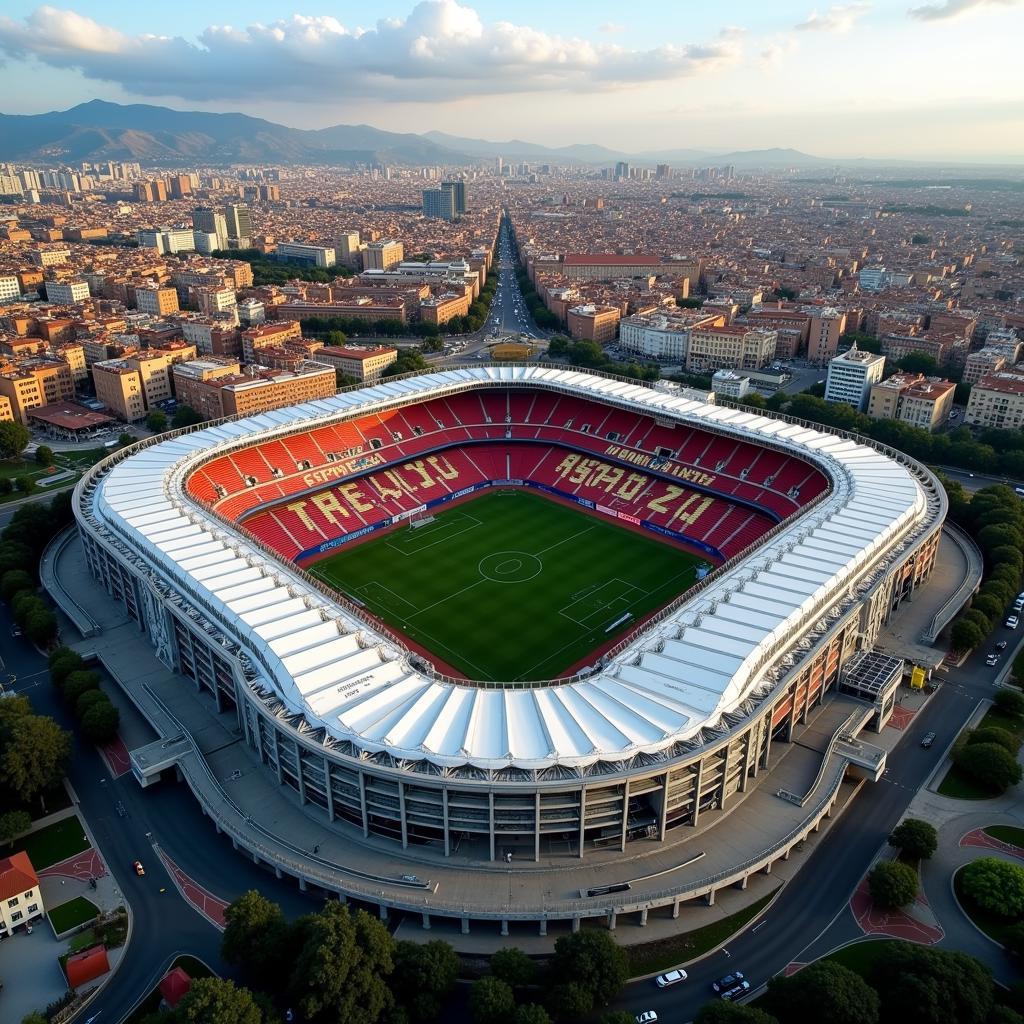 Aerial View of Stadio Olimpico, Rome