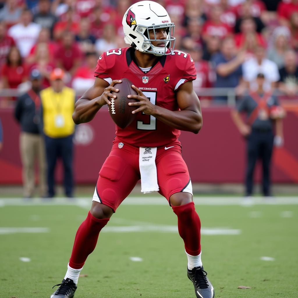 Josh Dobbs in Arizona Cardinals uniform as the starting quarterback.