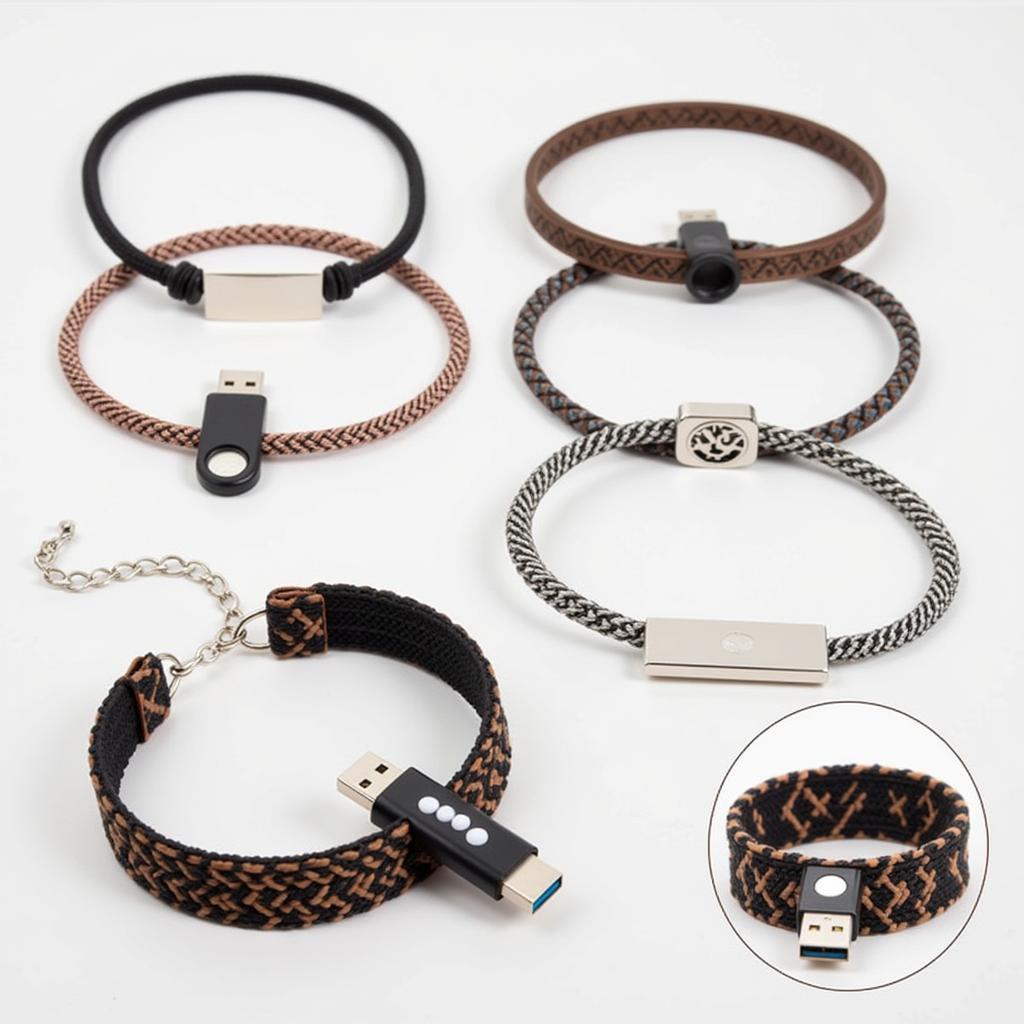 Various Jump Drive Bracelet Designs