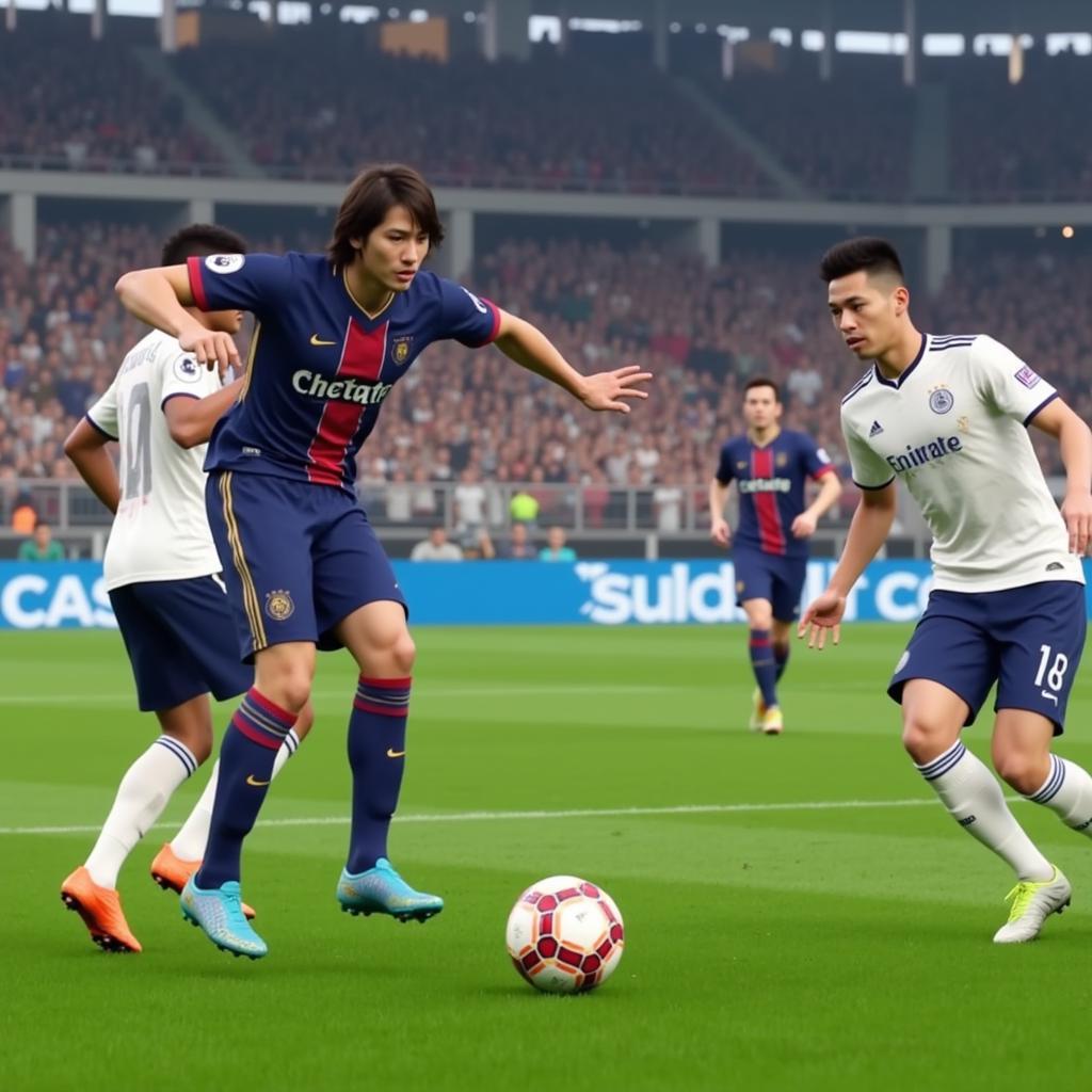 Kubo's Precise Passing in EA Sports FC 24