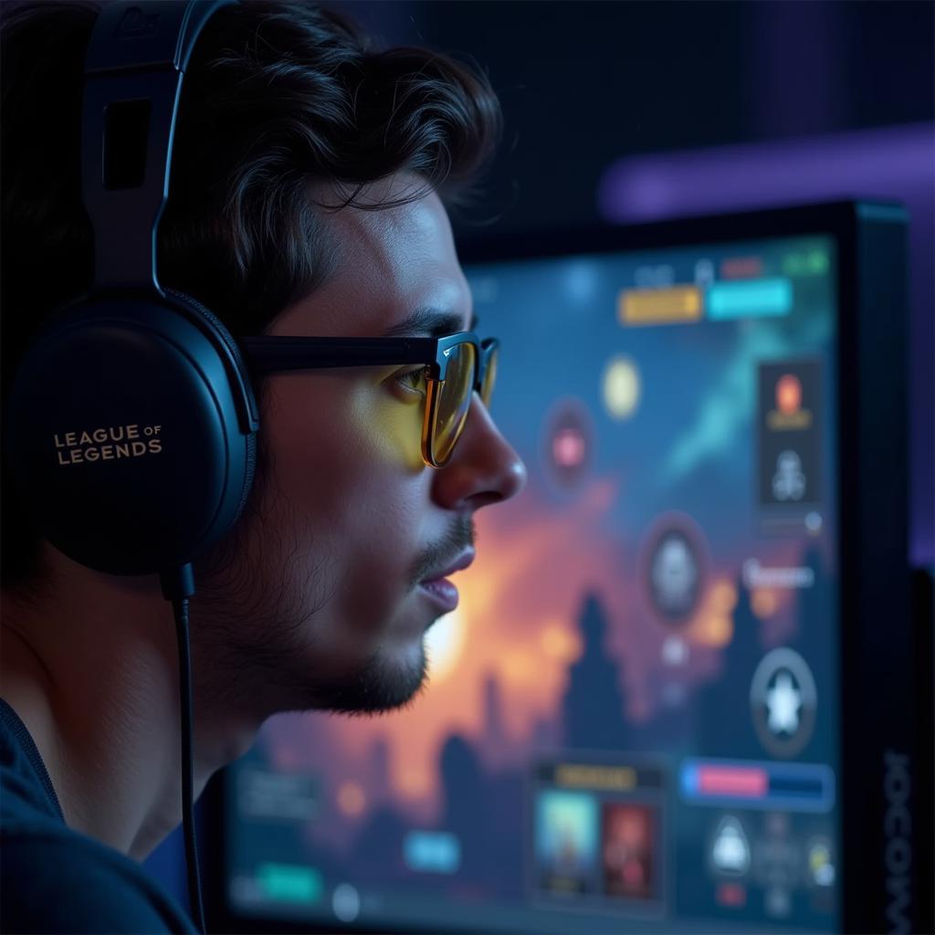 League of Legends glasses protecting eyes from blue light