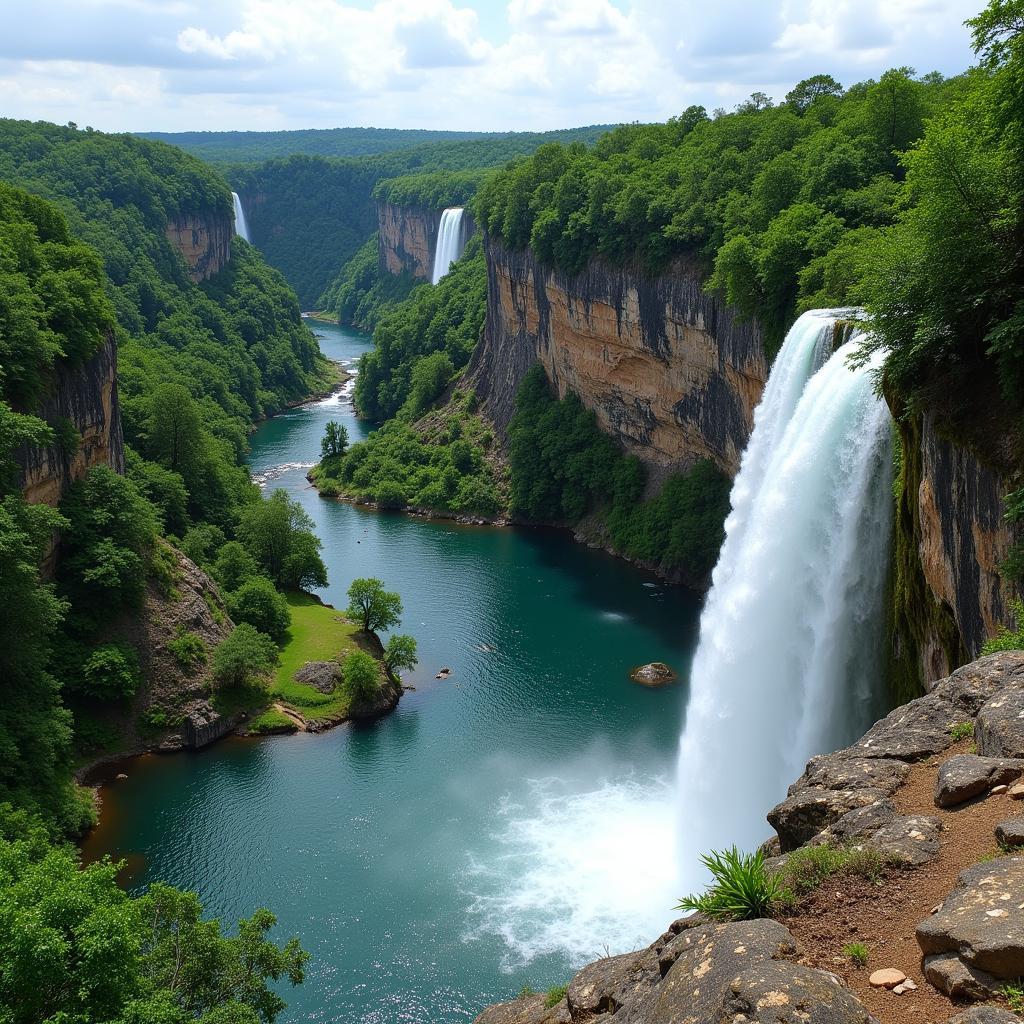 Scenic View of Luke Falls