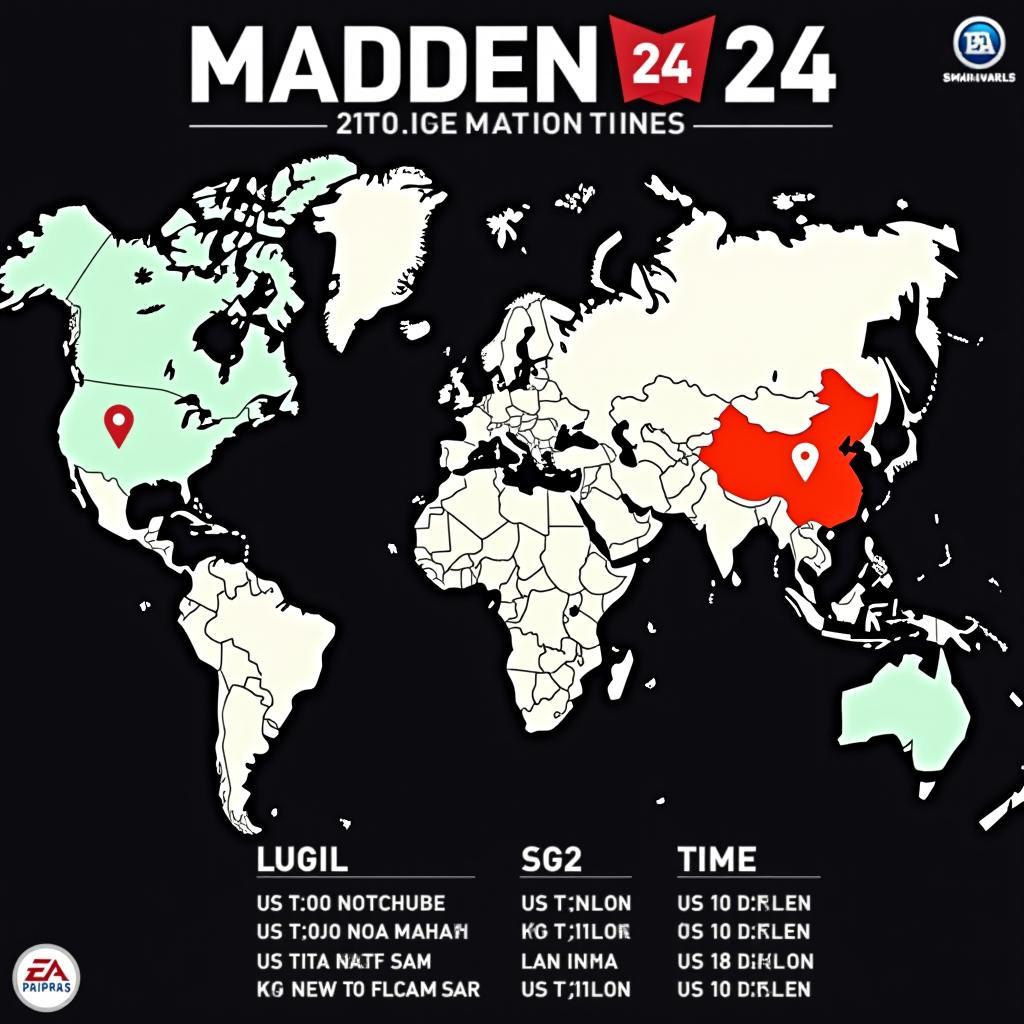 Madden 24 Global Release Map