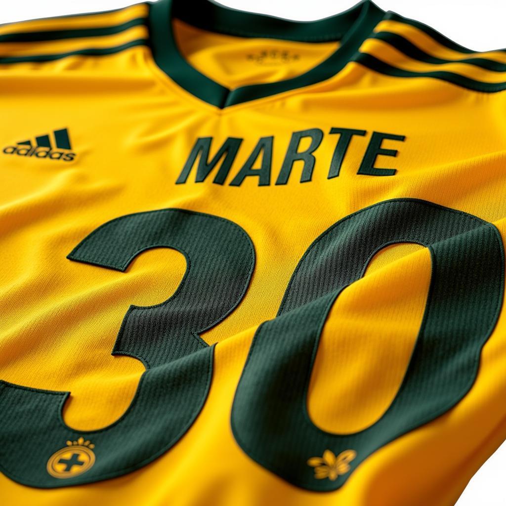 Close-up of the Marte Mapu jersey showcasing the details