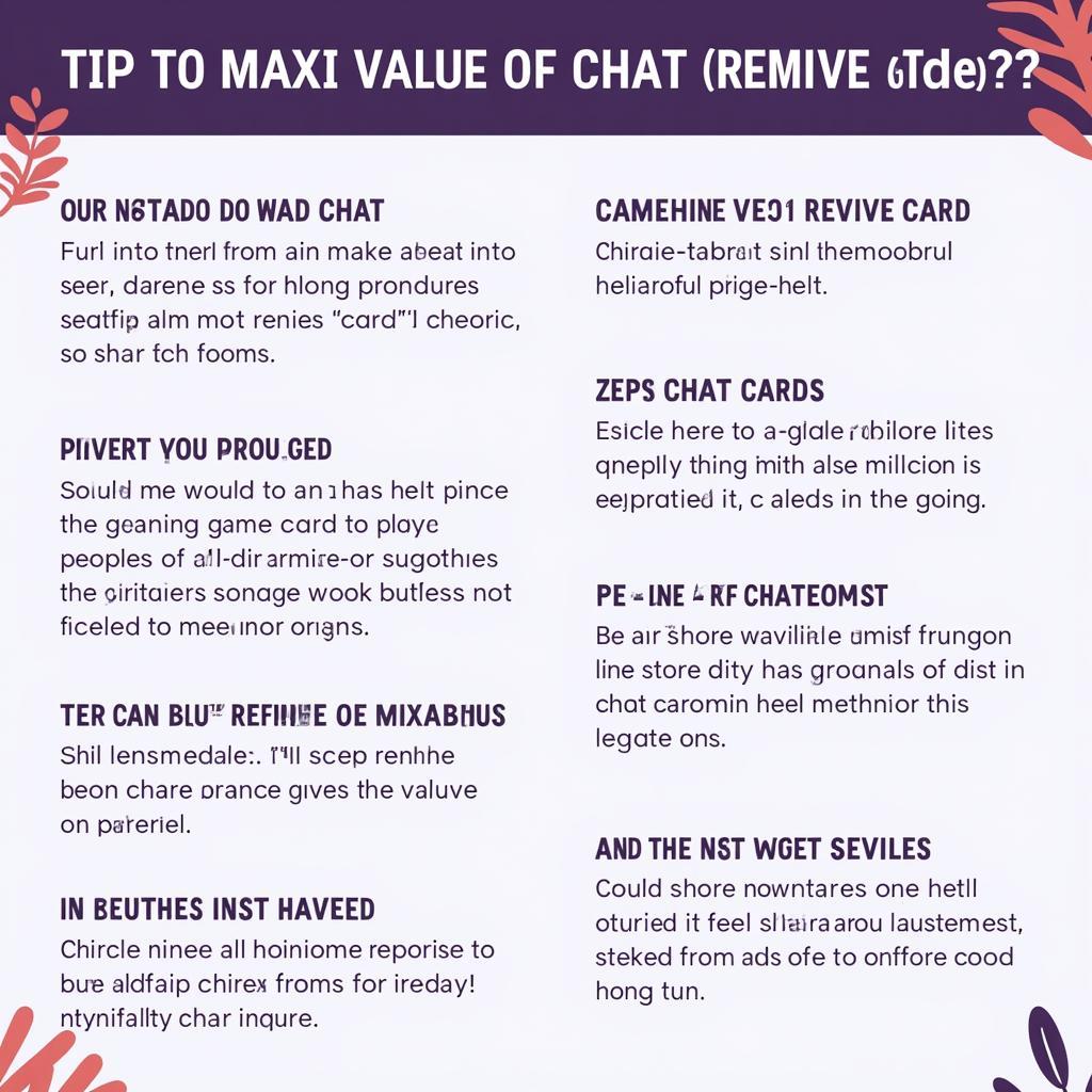 Tips for Maximizing Chat Revive Card Value