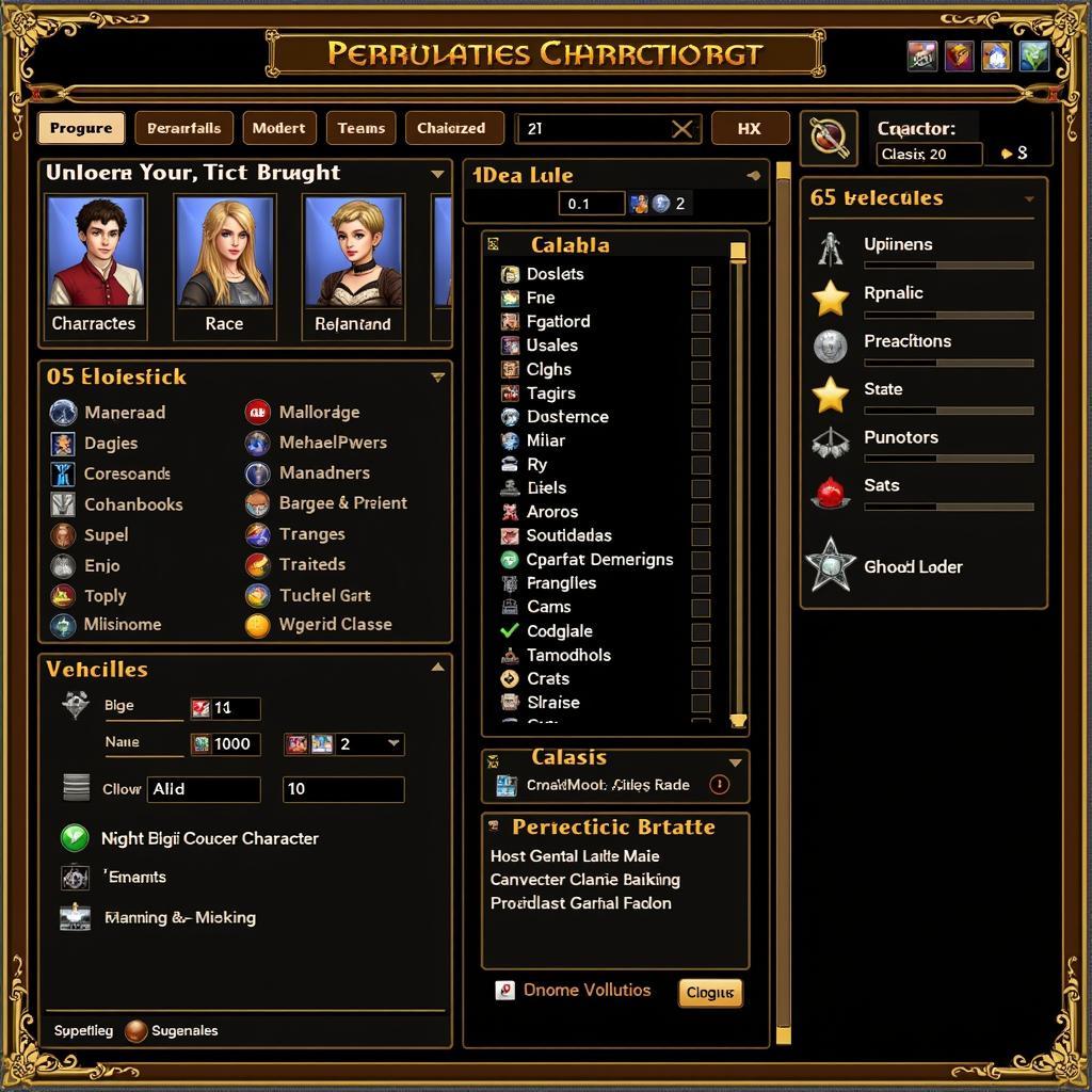 Character Creation Screen in Might and Magic