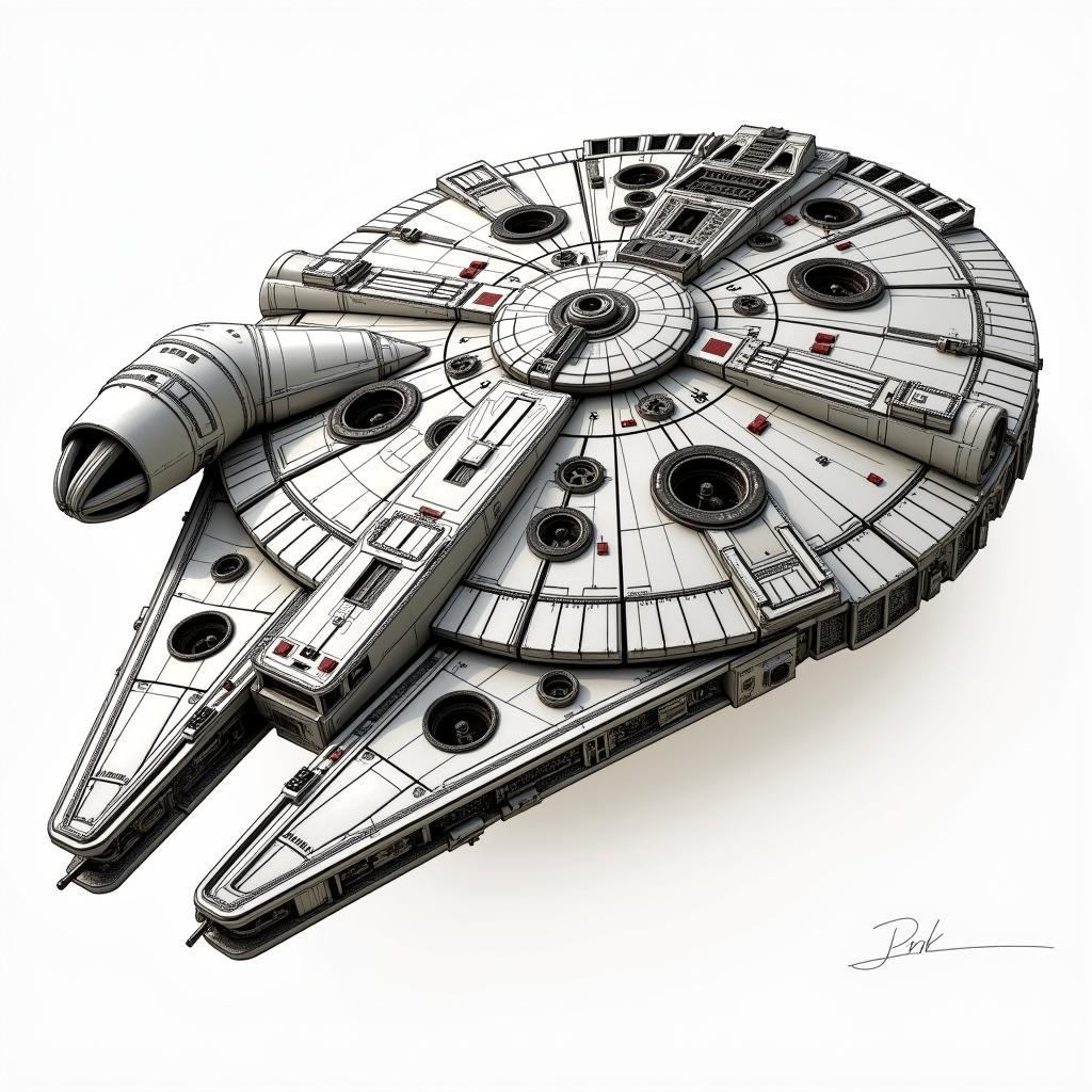 Millennium Falcon Detailed View