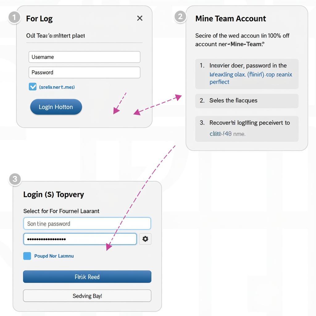 Mine Team Login Process Illustration