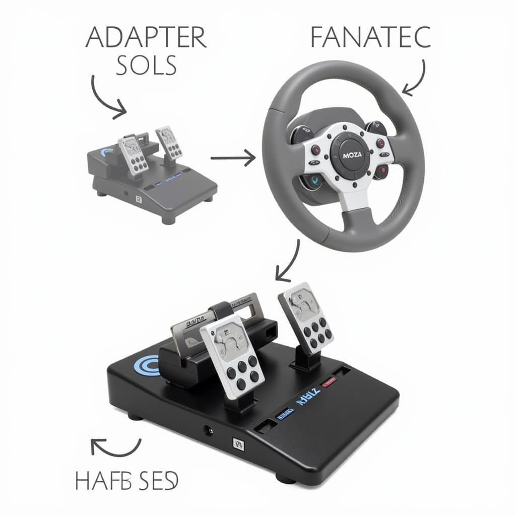 Moza Wheel on Fanatec Base with Adapter