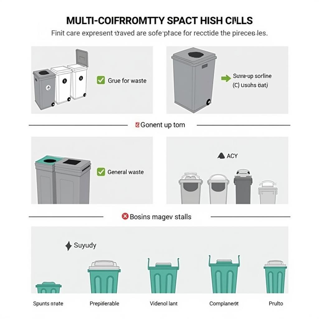 Multi-Compartment Trash Cans for Recycling