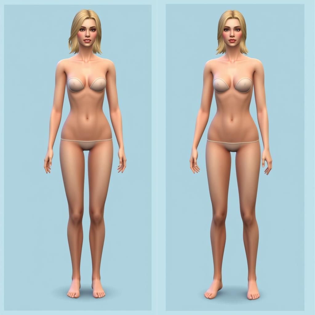 Sims 3 Naked Mod Texture Replacement Example