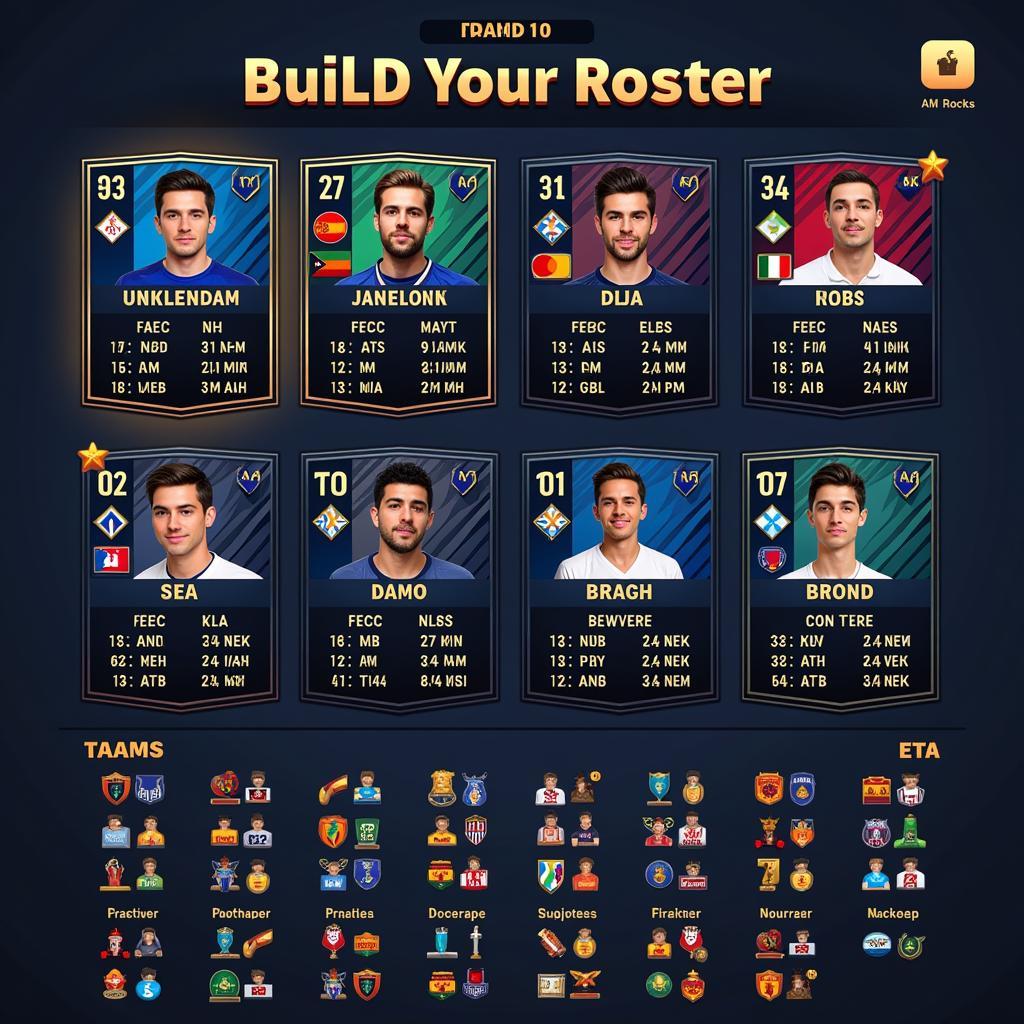 NBA Connection Game Player Selection Screen