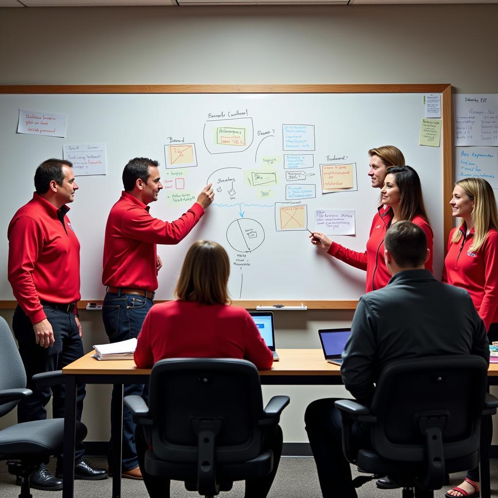 NFL Strategy Session with Magnetic Board