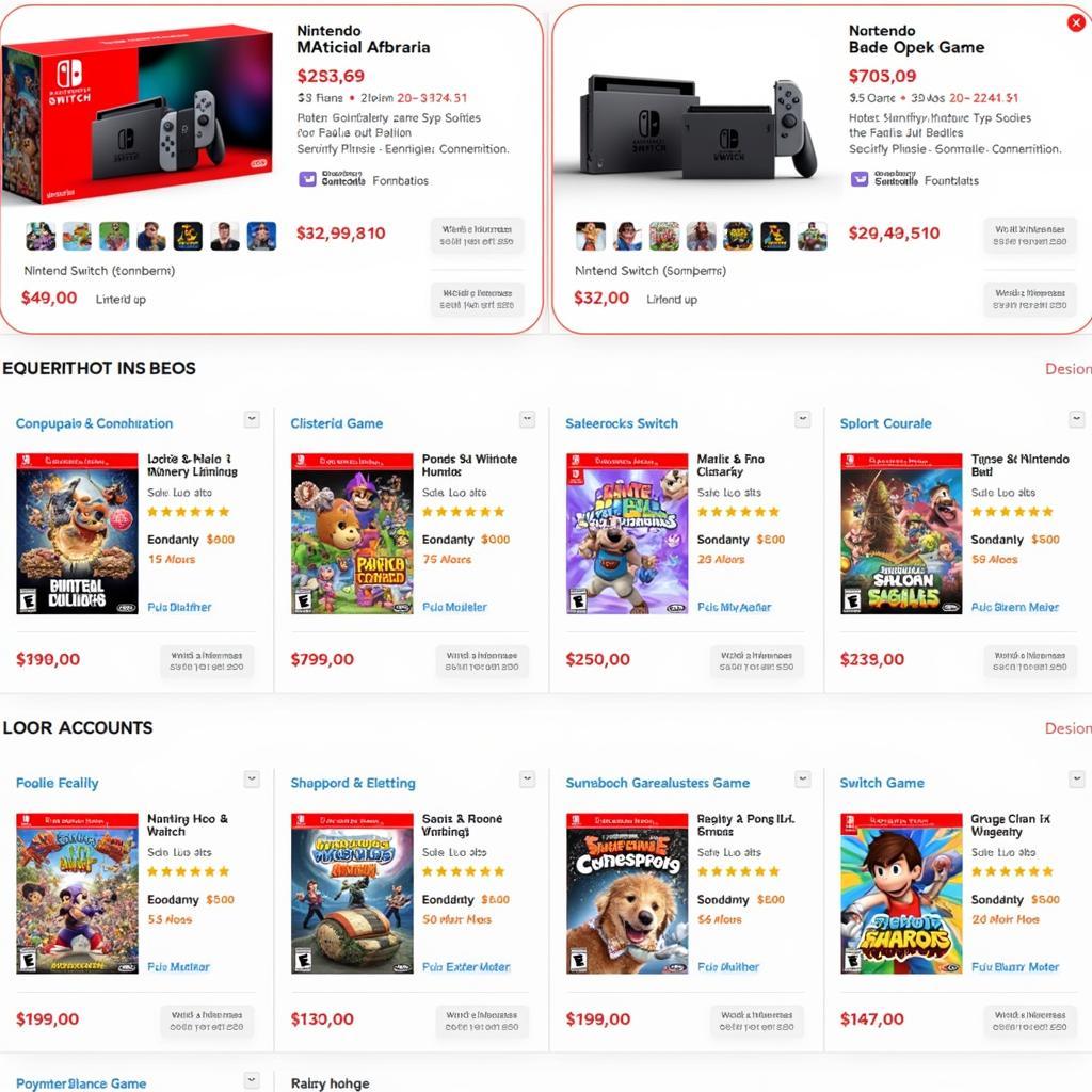 Nintendo Switch Accounts Marketplace